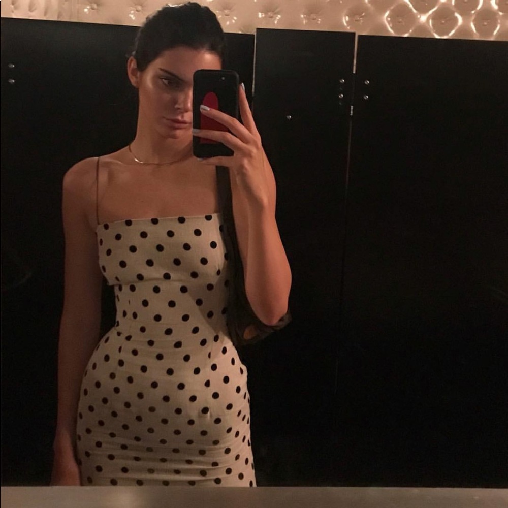 As seeN On Kendall Jenner polka dot dress!